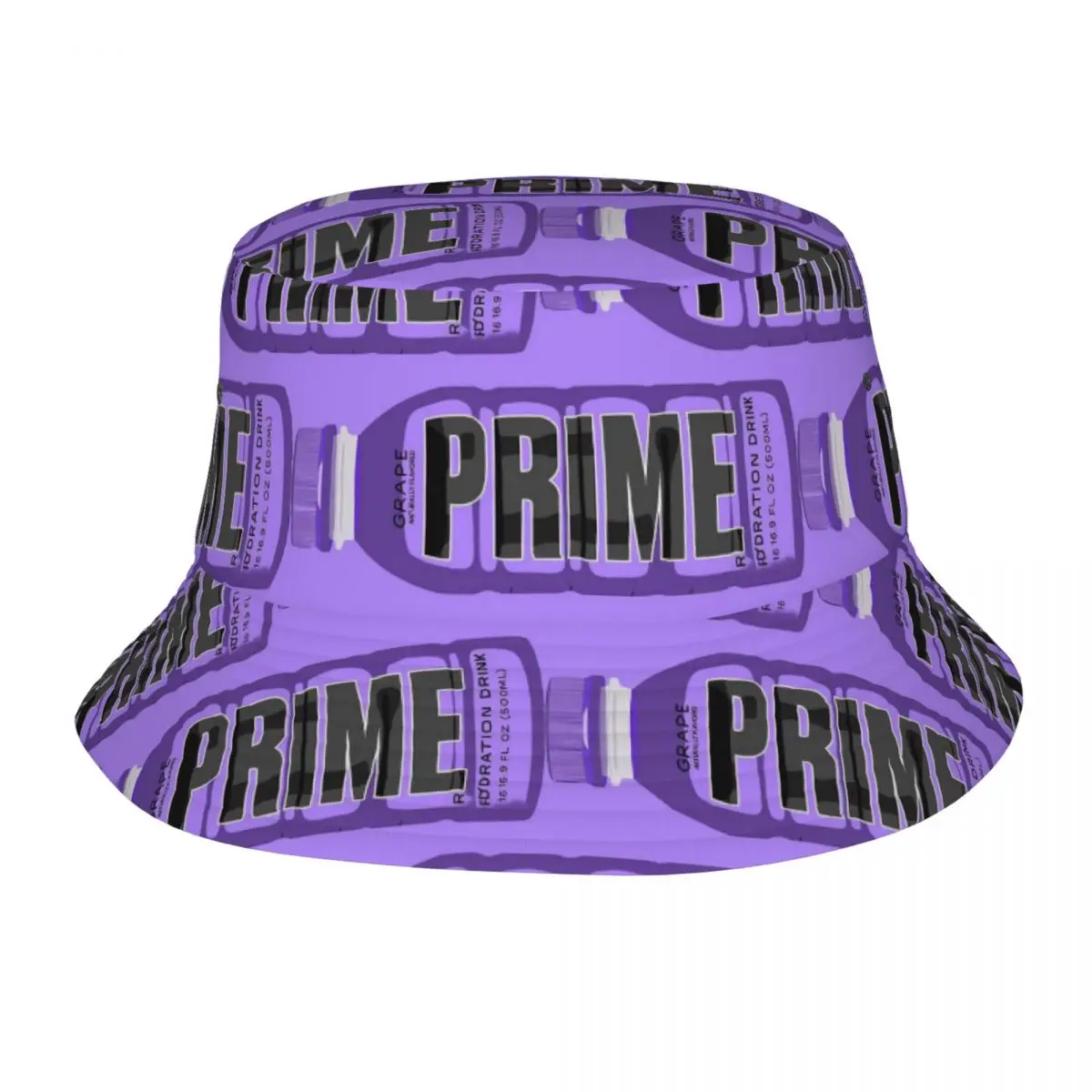 Grape Bucket Hat For Unisex P-Primes Energy Drink Fisherman Hats Vintage Travel Hiking Caps Breathable Outdoor Pattern Sun Hats