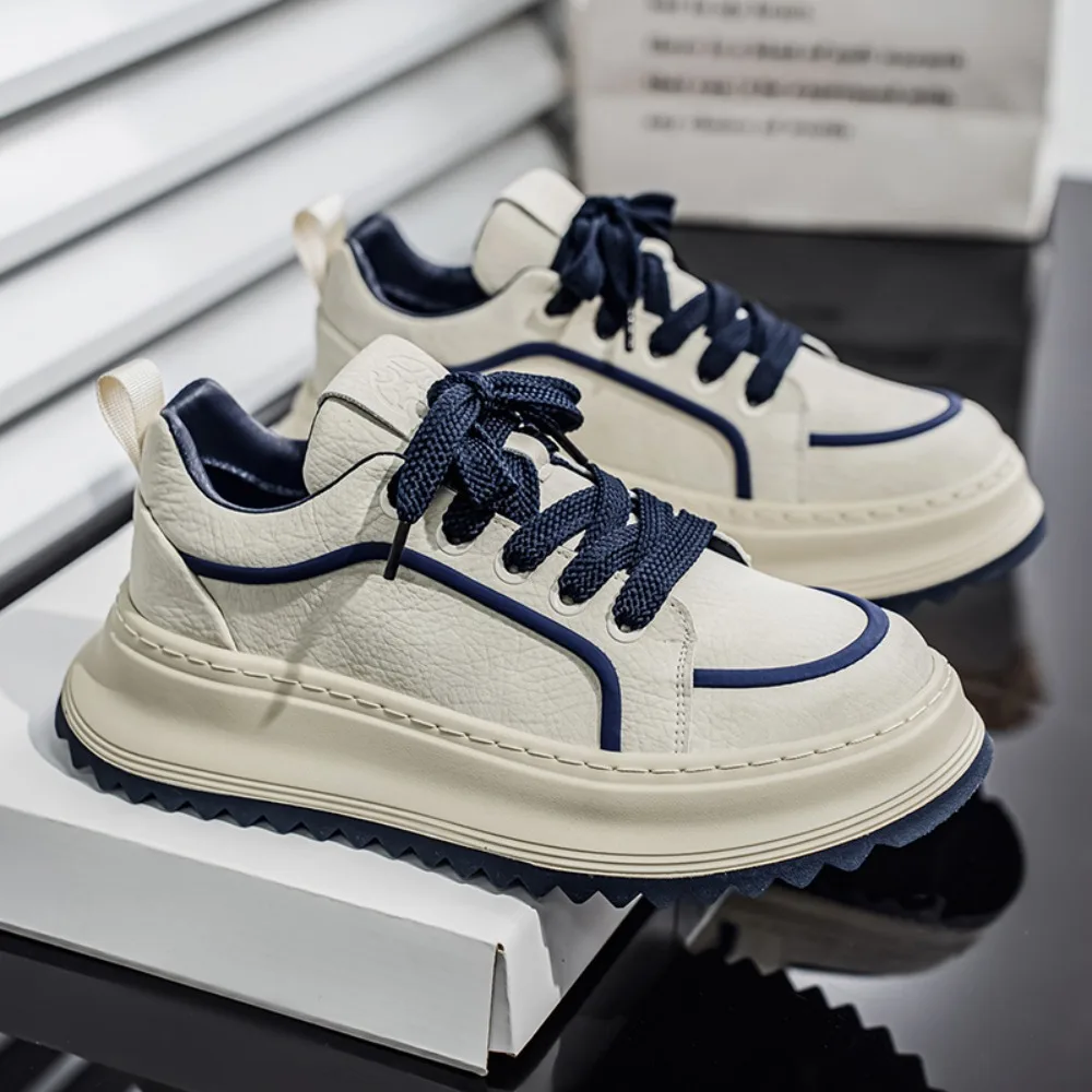 

2026 Hot selling thick soled spring fashion men's shoes versatile sports and leisure shoes