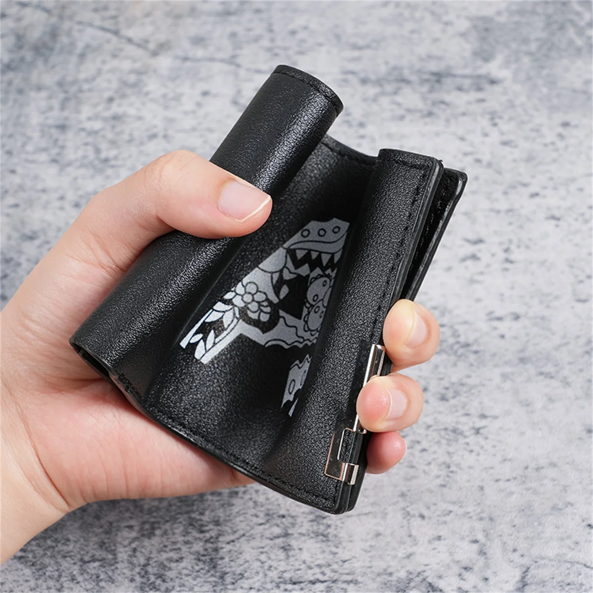 Men's wallet Fashion short folded letter coin wallet multi-function card bag