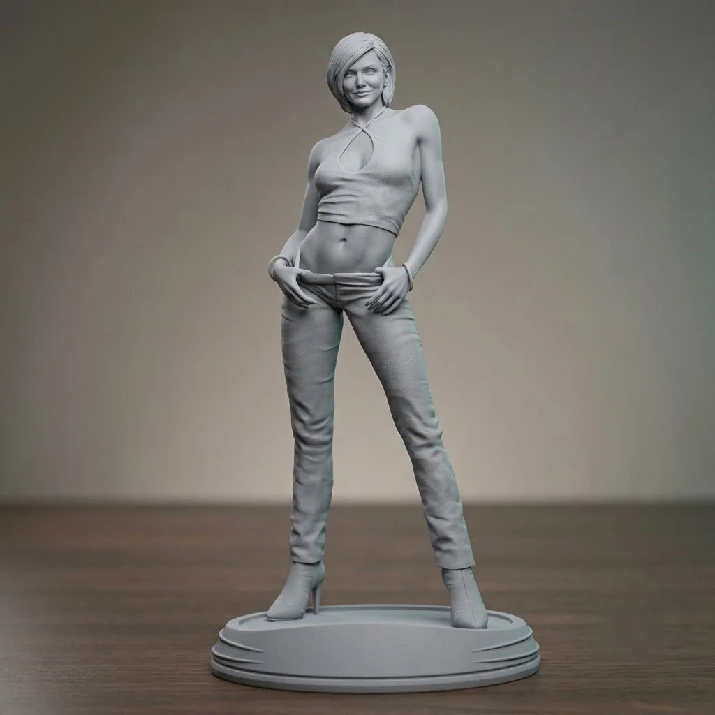 1/24 1/18 1/12 Charlie's Angels Unpainted Unassembled 3D Printing Model Garage Kits  (Requires Painting and Assembly)