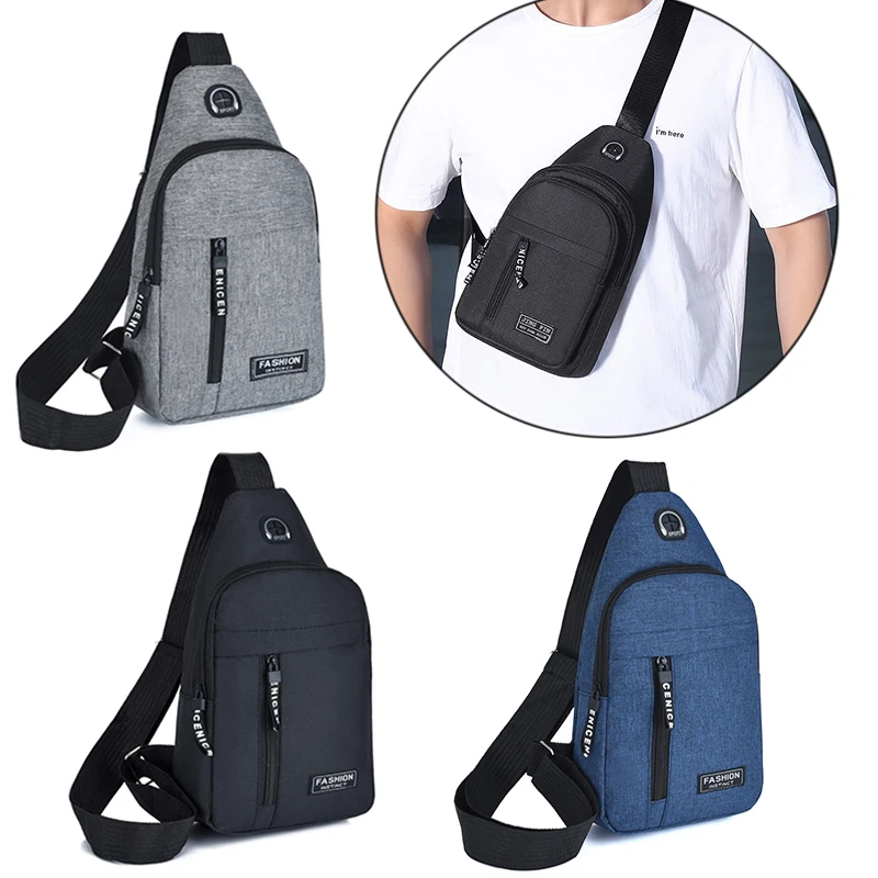 New Men Shoulder Bags Chest Bag Multifuncional Crossbody Bags Travel Sling Bag