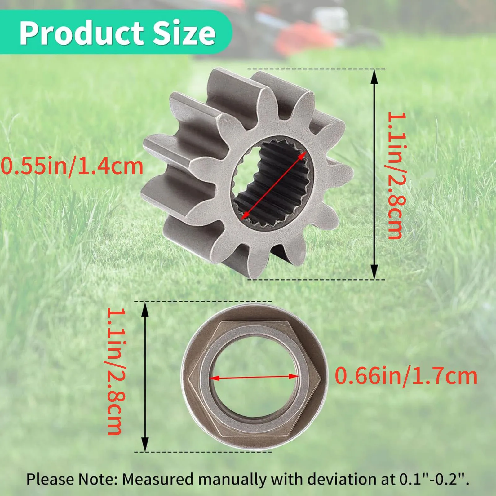 717-1554 717-1554 Mower Steering Shaft Pinion Gear & Bushing For Cub Cadet LT1042 LT1045 LT1046 Garden Power Tools Accesories
