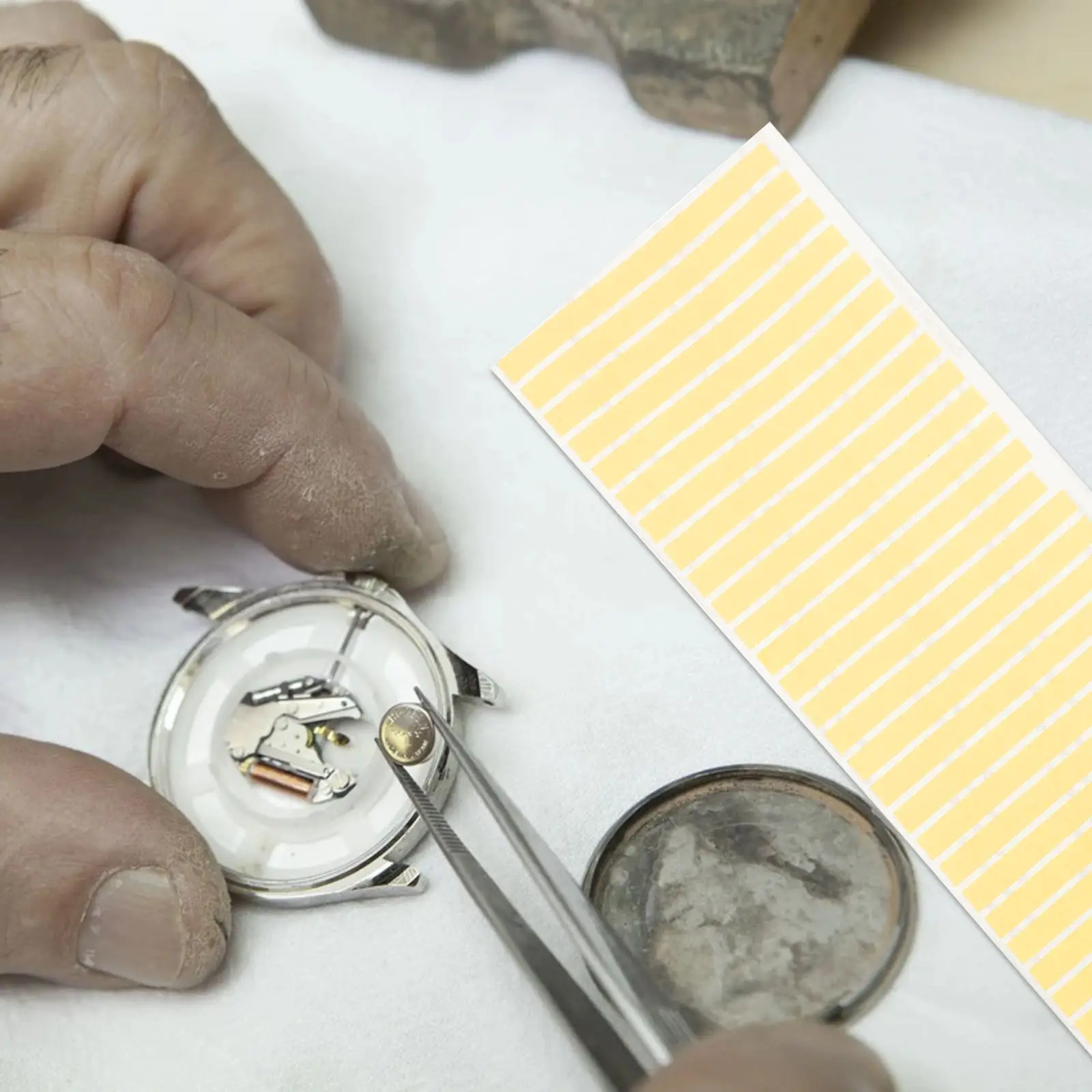 5Pcs Watch Dial Tape Double Sided Strong Adhesive Repair Tape for Watch Movement Dial Sticker Repairing Movement Sticker
