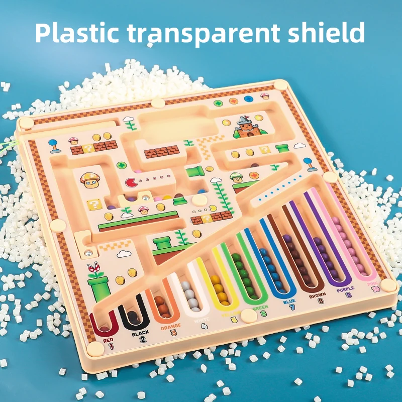 Labirinto magnetico per bambini Allenamento sulla concentrazione con rotolamento a sfera, classificazione dei colori, pensiero logico per lo sviluppo dell'apprendimento dei bambini
