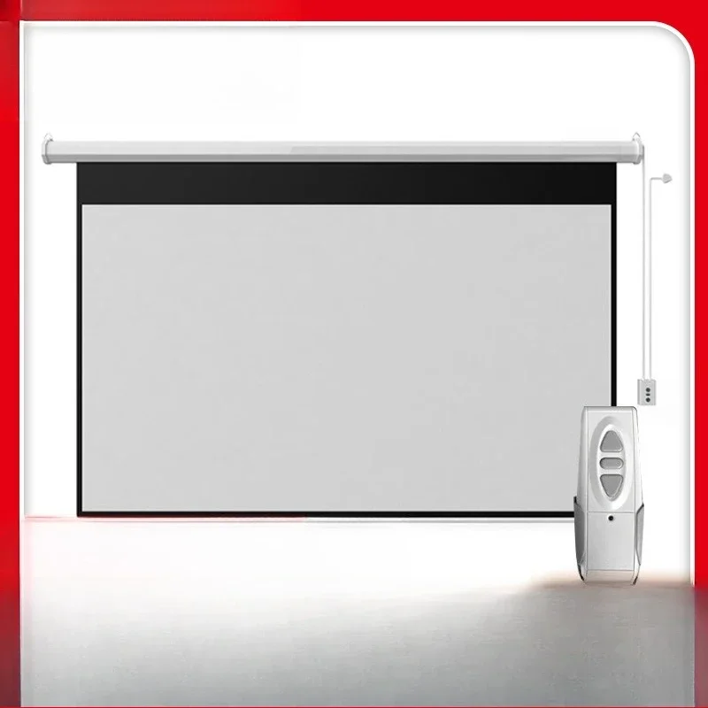 

Remote control automatic lifting high definition projector screen embedded projection screen
