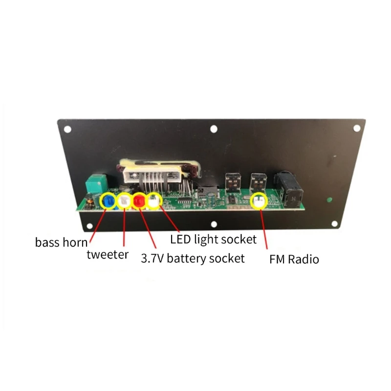 3.7V Power Amplifier Board Support MP3 USB Player and Card Display for Car Mounted Square Dance Speaker L41E