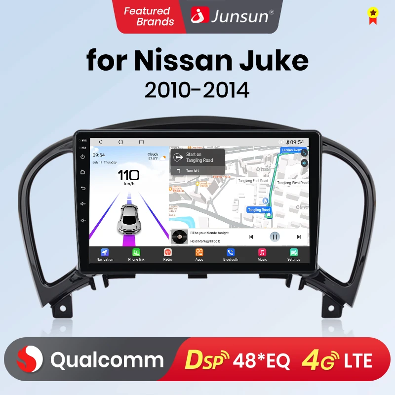 Junsun Android13 Qualcomm 8 Core Wireless CarPlay for Apple Android car Car Radio Fo Nissan Juke YF15 2010 - 2014 Car Radio GPS