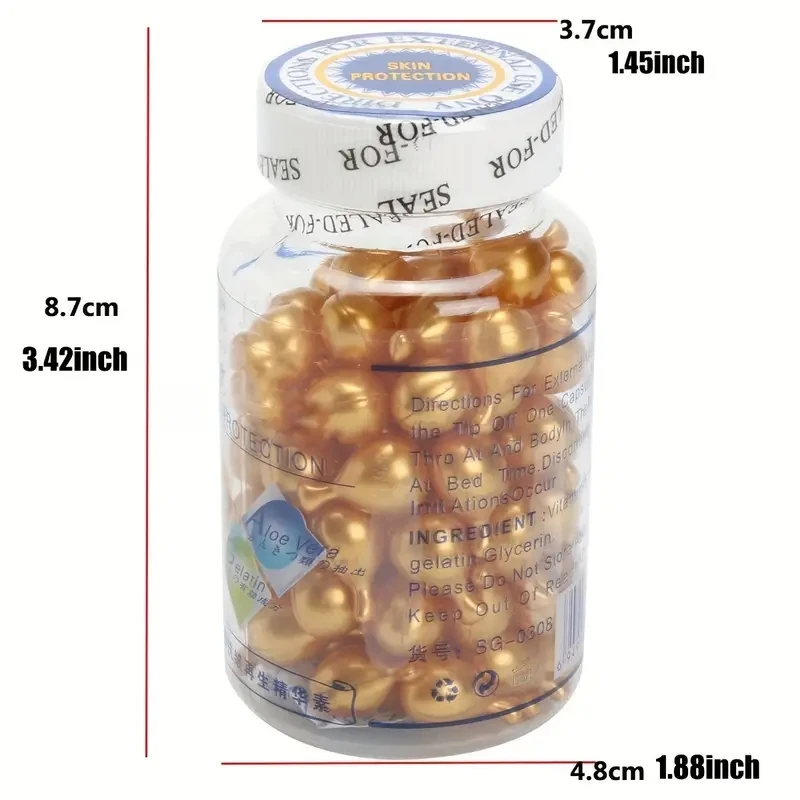 Vitamin E Extract Capsules Cream Ve Serum Facial Korean Makeup Skin Care 90Pcs/bottle