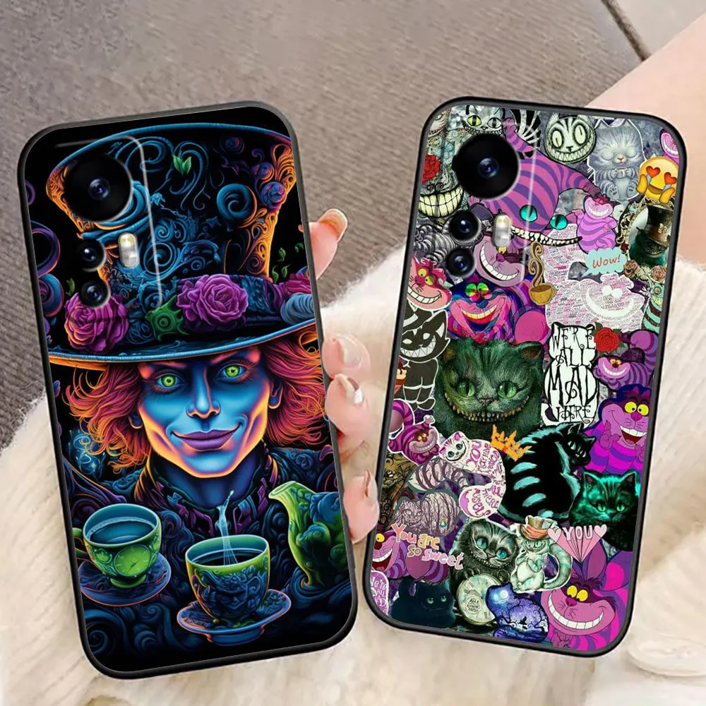 Alices Adventures Wonderland Phone Case For Xiaomi 13 12 12T 11 11T 10T LITE POCO F6 F5 F4 F3 M6 M5 M4 M3 X5 X4 X3 GT Case Funda