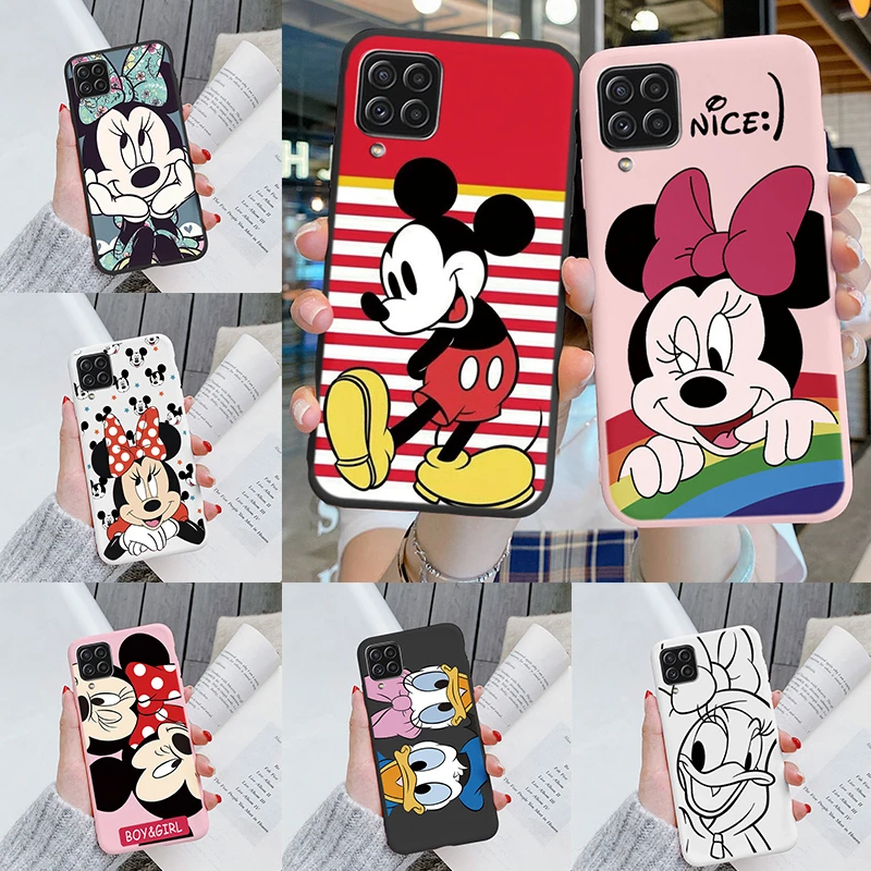 Dla Samsung Galaxy A22 4G A 22 A22S 5G przypadku Minnie Mickey Mouse słodkie mody kreskówki powłoki miękkiego silikonu Funda dla Samsung A22