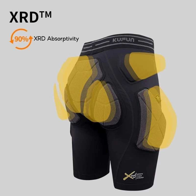 KUFUN Ski Hip Knee Protector Snowboard Inner Wear Anti Impact Protective Gear Equipment Kevlar Pad Shorts XRD Skateboard Skating