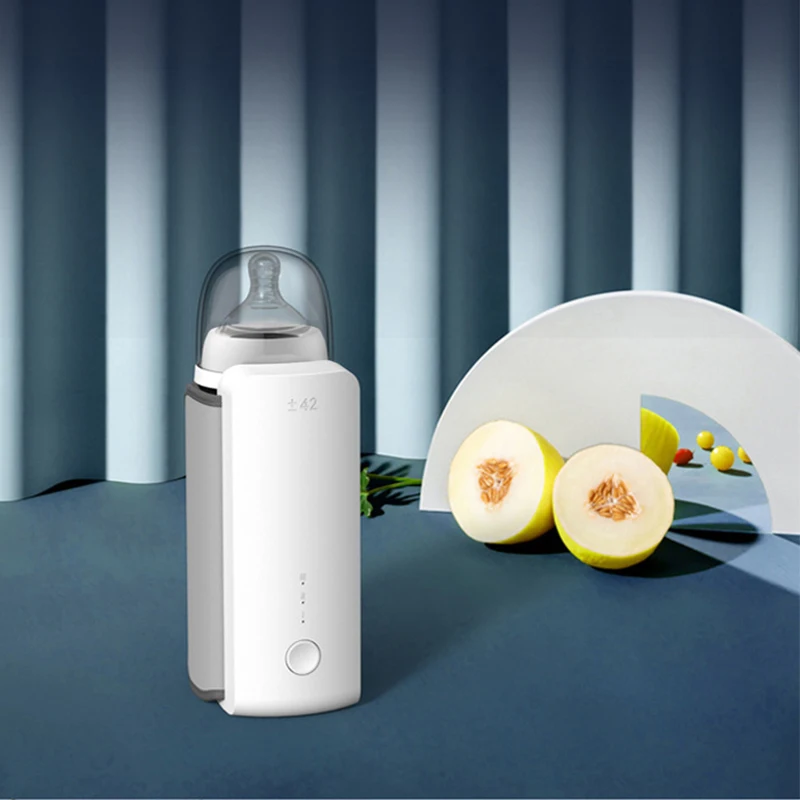 USB Recarregável Baby Bottle Warmer, 6 Níveis de Exibição de Ajuste de Temperatura, Alimentação Materno, 5200mAh