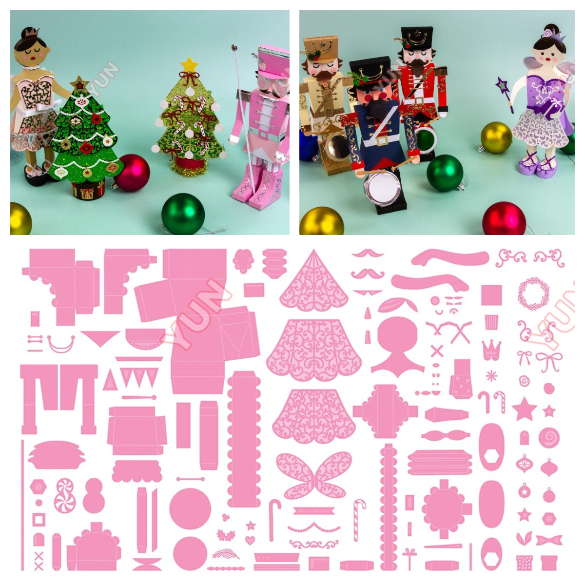 

July 2025 New Release Nutcracker Soldier & Sugar Plum Fairy Gift Box Die Collection Dies DIY Scrapbooking Greeting Card Making
