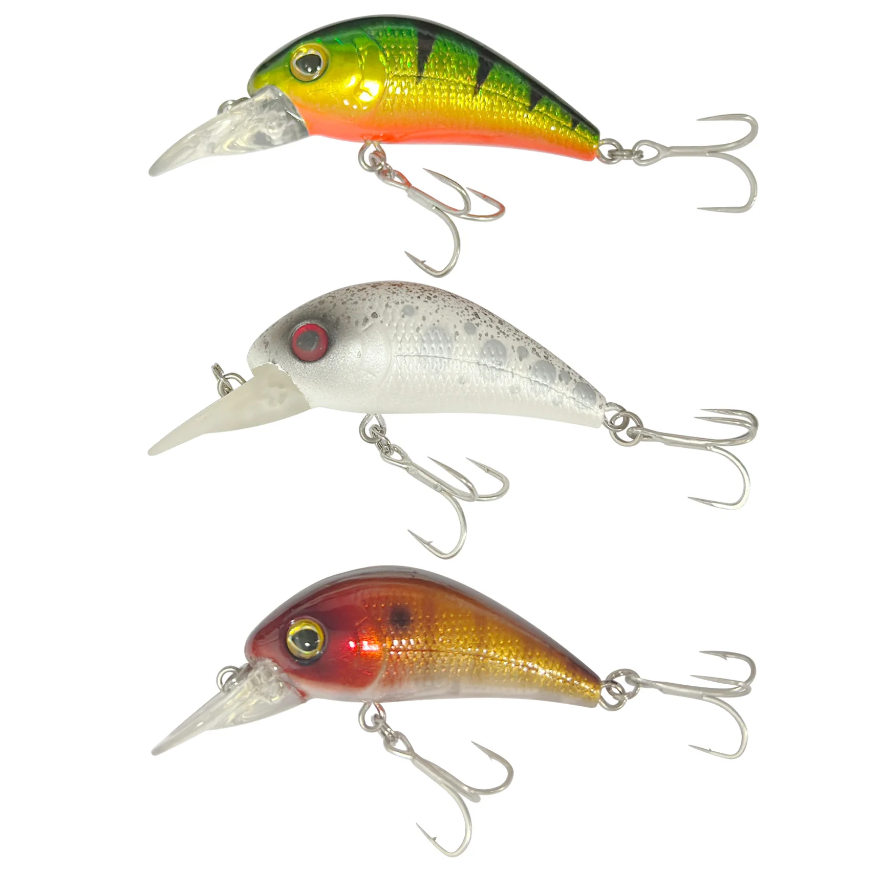 Aventik Eupheng 50mm cebos de manivela nivel de agua medio señuelo de pesca de manivela 0-1,2 m señuelo flotante de plástico duro 0,25 oz con gancho japonés
