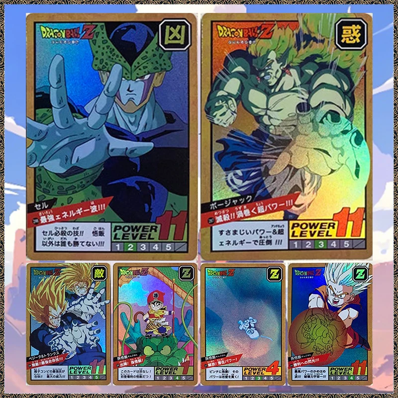 Anime Dragon Ball DIY ACG Son Gohan Vegeta Yonsei Goku Trunks Gogeta Cell Battle Game Prism Collectible Cards Birthday Toy Gift
