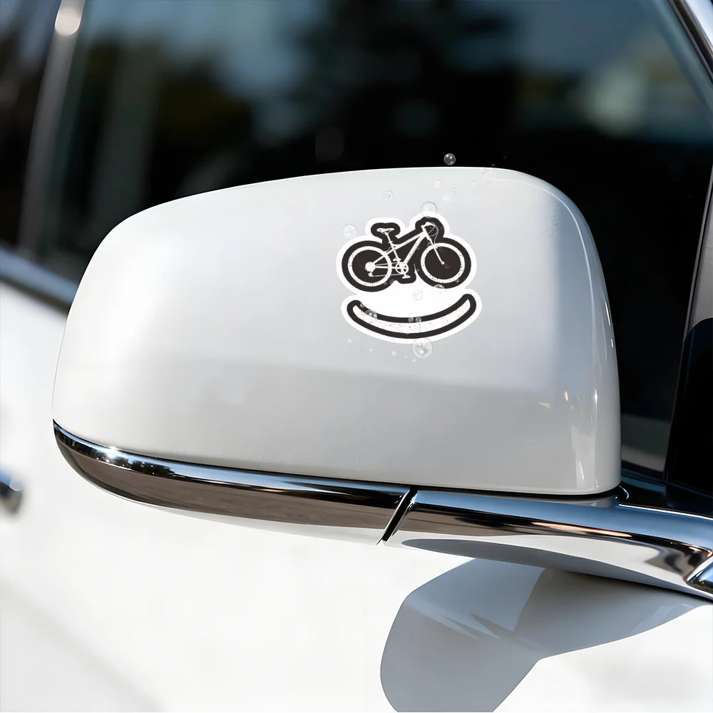 

Водонепроницаемая цветная виниловая наклейка 2D Smiley для велосипеда, 1 шт., прочная, забавная, для ноутбука, сумки, гитары, автомобиля, для любителей велосипедов