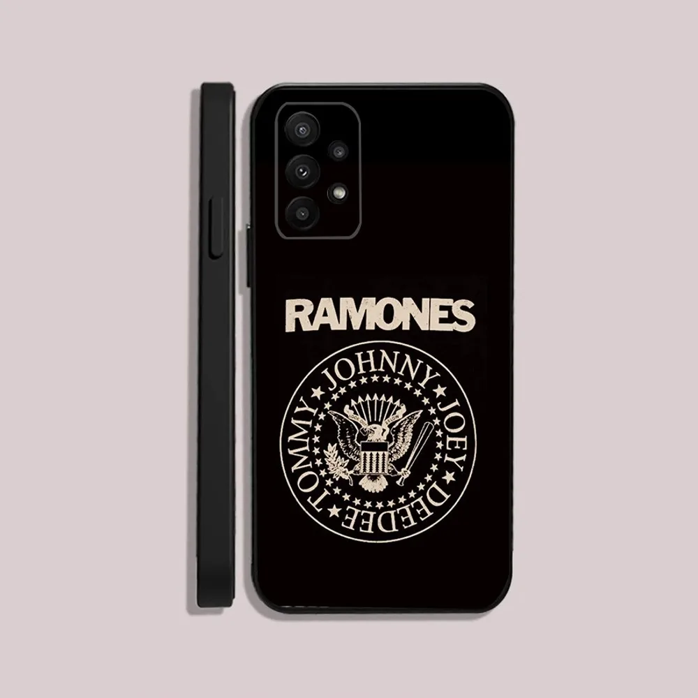 R-RamonesS Rock Cool Hey Ho Phone Case For Samsung S25,23,22,30,24,10,9,Ultra,Plus,Lite,FE,5G Black Soft Case