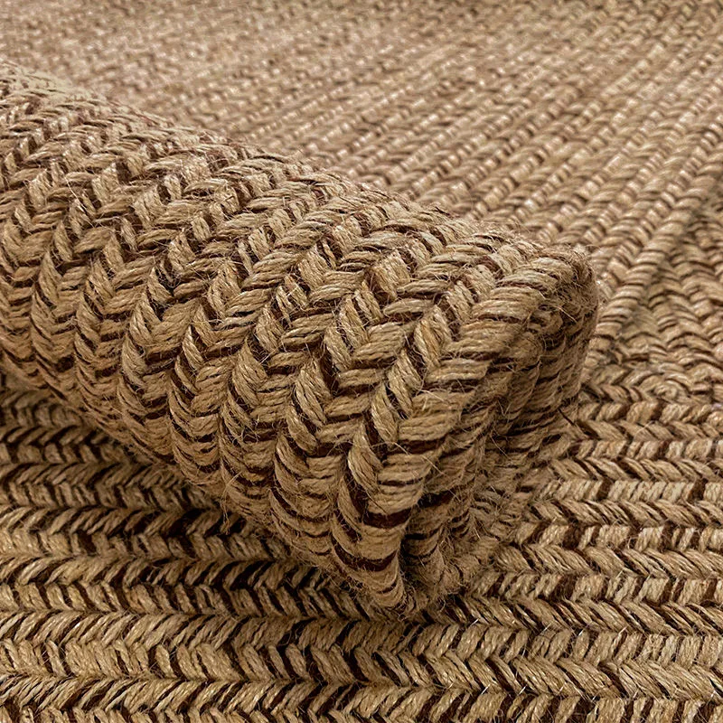 

Natural jute hand-woven carpet living room coffee table sofa cushion home study simple bedroom bedside carpet floor mat