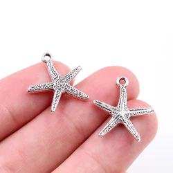 10pcs Charms Starfish 20x18mm Antique Making Pendant fit,Vintage Antique Silver color,DIY Handmade Jewelry