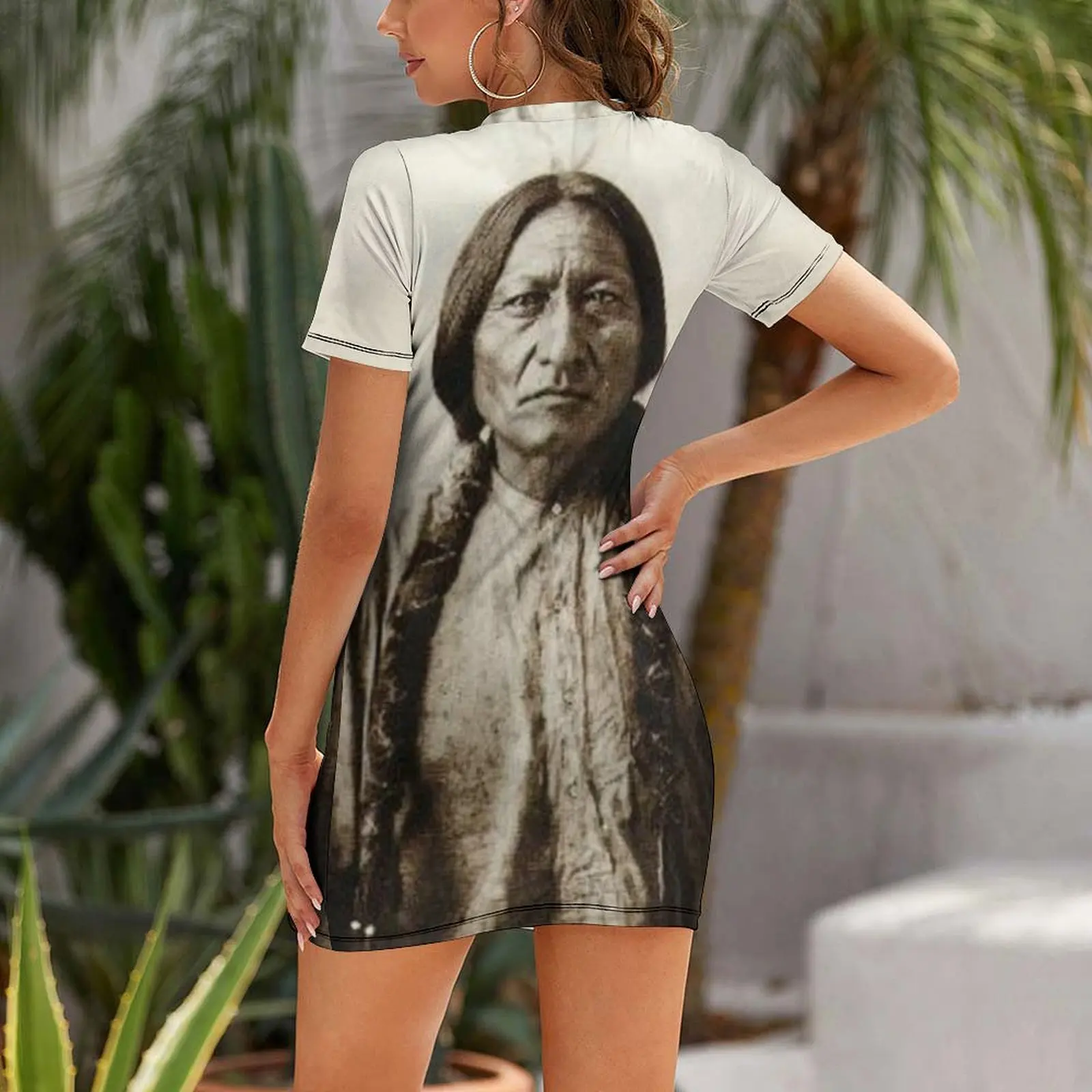 Sitting Bull - Hunkpapa Lakota Short Sleeved Dress fairy dress clothes for woman summer dresses womens 2025