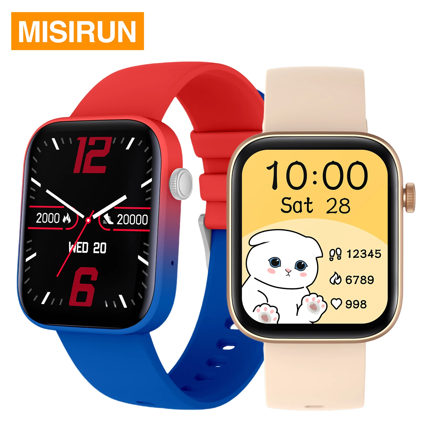 

MISIRUN Bluetooth вызов Smart Watch 1,8 дюйма HD дисплей 120+ спортивные режимы мужчины женщины Smartwatch здоровье фитнес-трекер смарт-часы