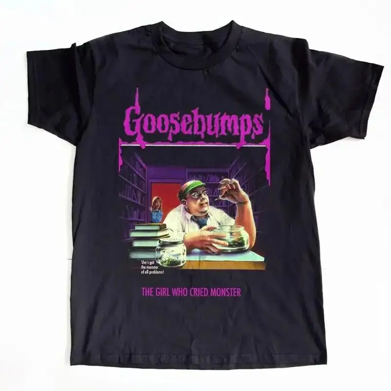 Goosebumps The Girl Who Cried Monster Halloween Black T Shirt Size S 5Xl