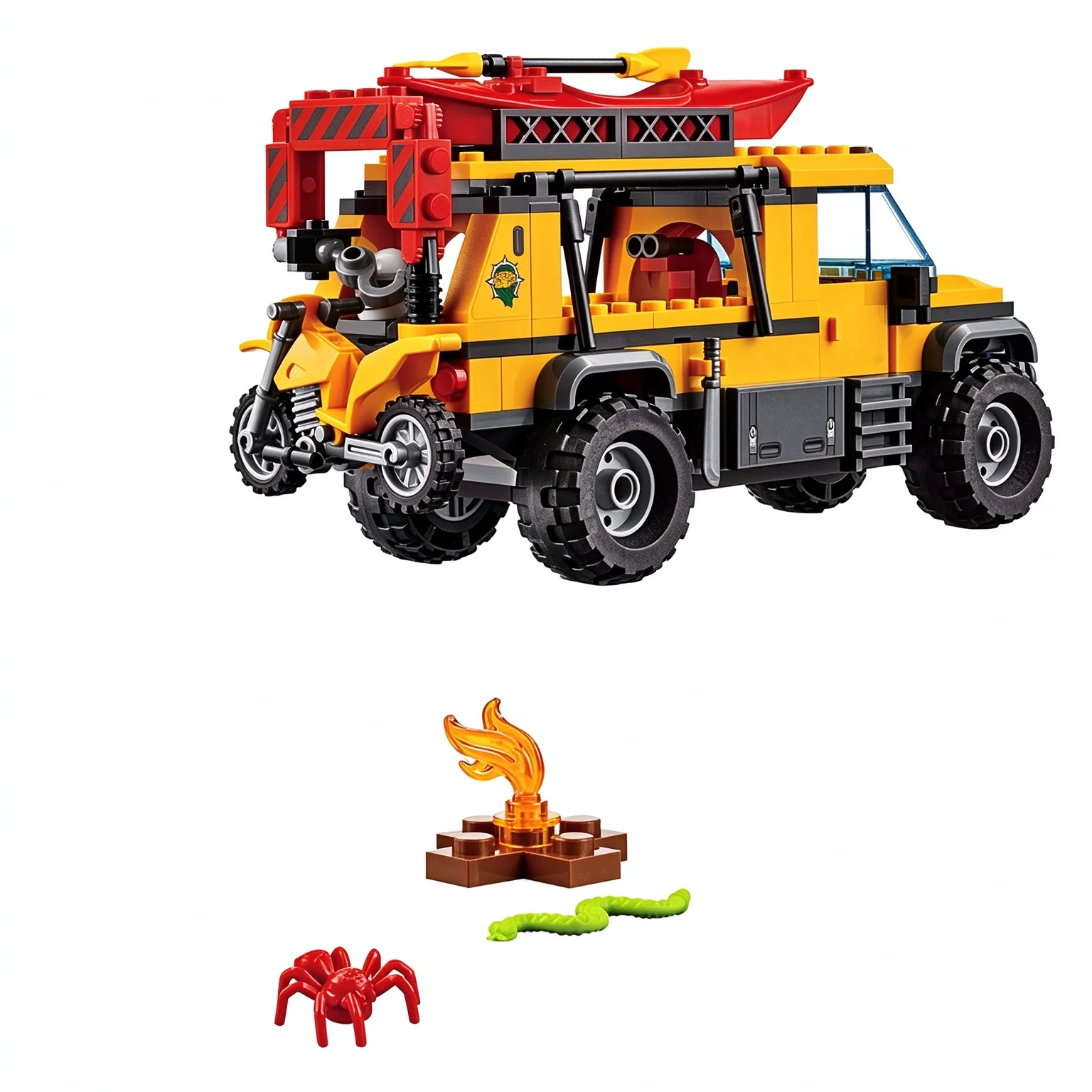 917pcs City Jungle Exploration Site Plane Temple Heavy Observation Truck Kayak 60161 Building Block sets Compatible With Bricks