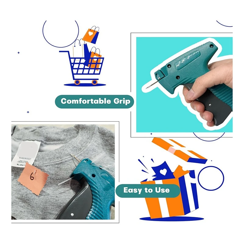 Tagginggun-Set mit Hartschalen-Aufbewahrungskoffer, Tagginggun für Kleidung, Standard-Preis für den Einzelhandel, Stitch-Befestigungselemente für Kleidung