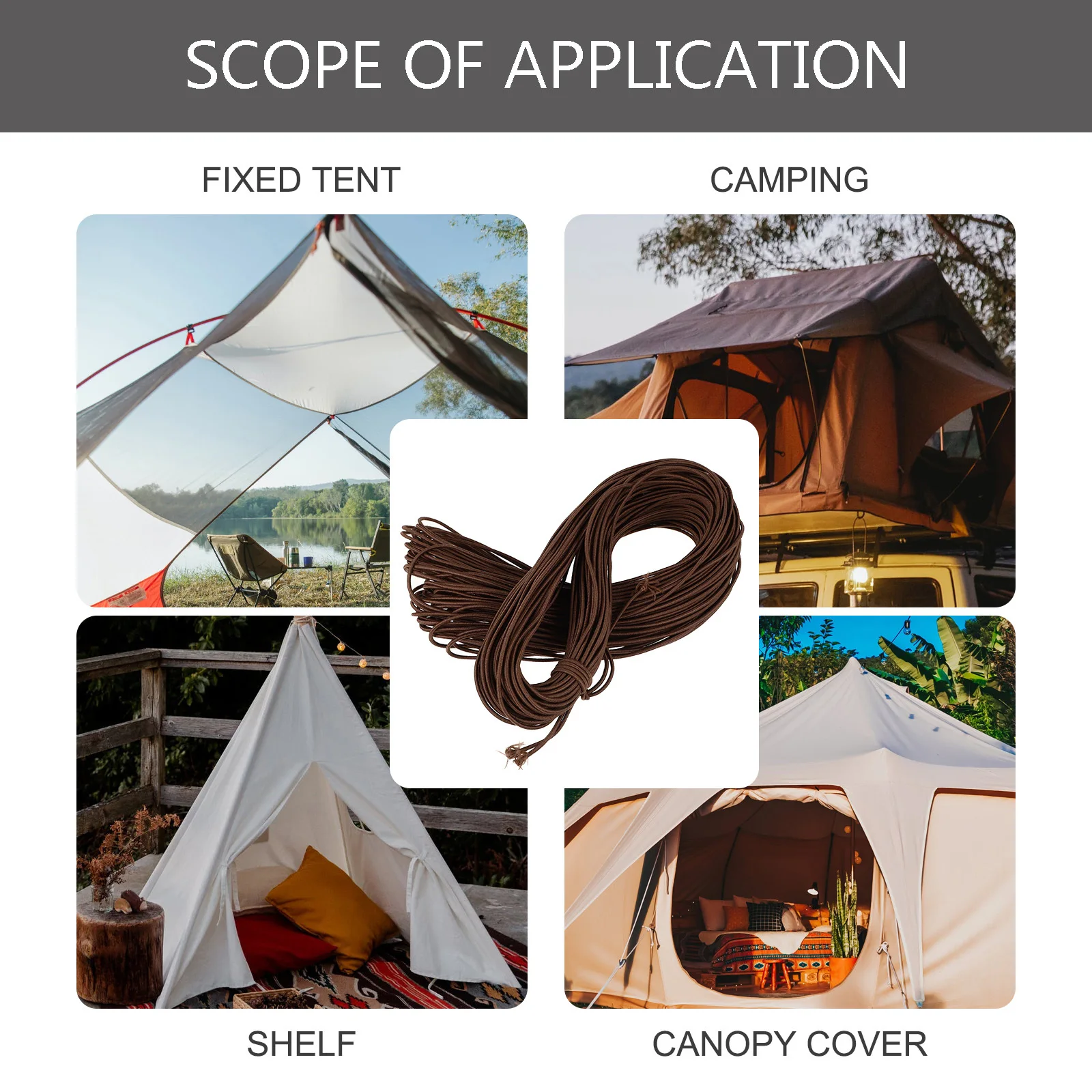 

2Mm Elastic Rope Heavy Duty Bungee Cords For Luggage Strap Outdoor Camping Hiking Truck Tie Down Polypropylene Latex