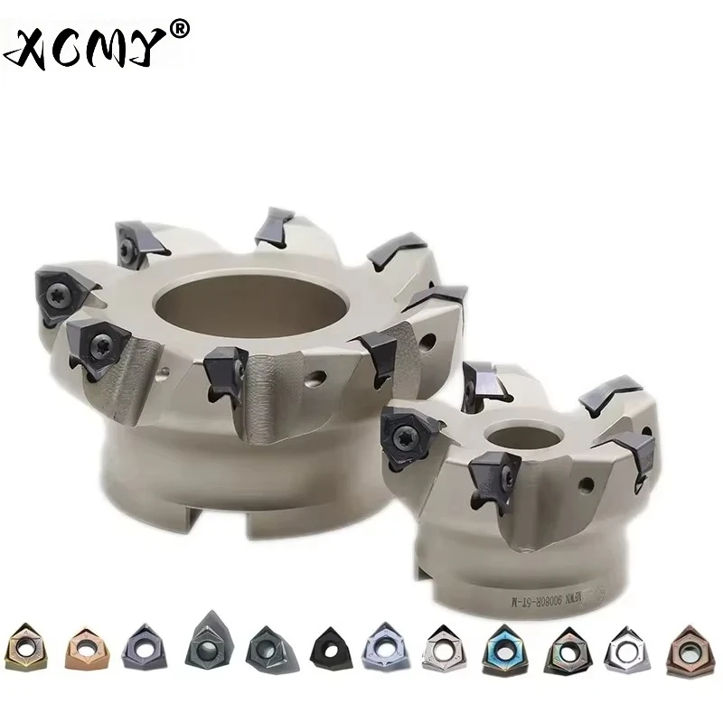 MFWN90 degree 50mm 63mm 80mm Heavy cutting milling high quality WNMU080608 carbide insert double-sided Milling cutter CNC tools