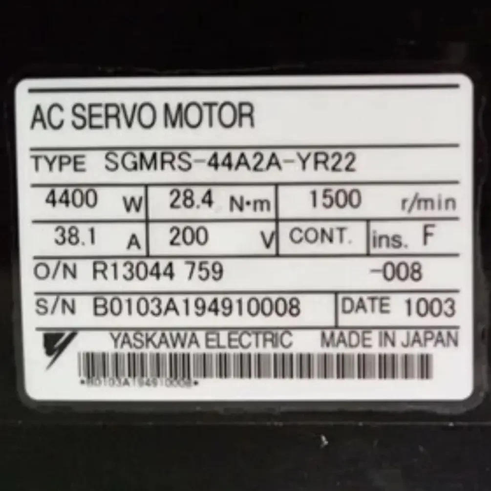

Brand New SGMRS-44A2A-YR22 Servo Motor，In Stock，SGMRS 44A2A YR22