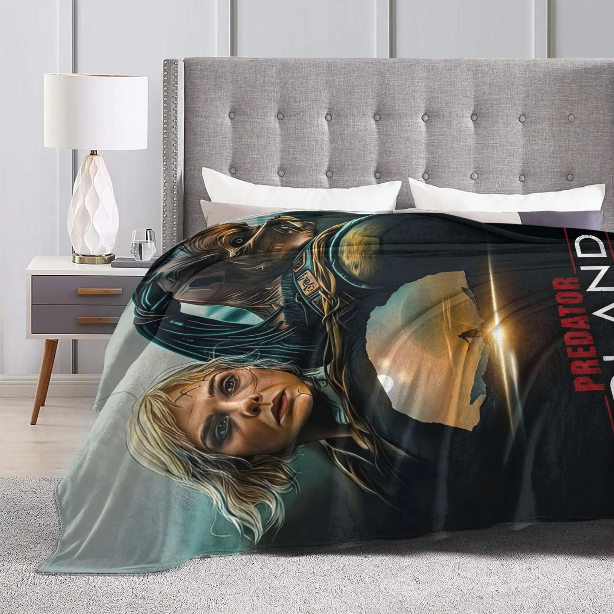 المفترس: بطانية رمي الأراضي الغريبة للأريكة بطانية قطيفة ناعمة غامضة مقاس 50 × 60 بوصة مفرش سرير بأحجام متعددة لجميع المواسم