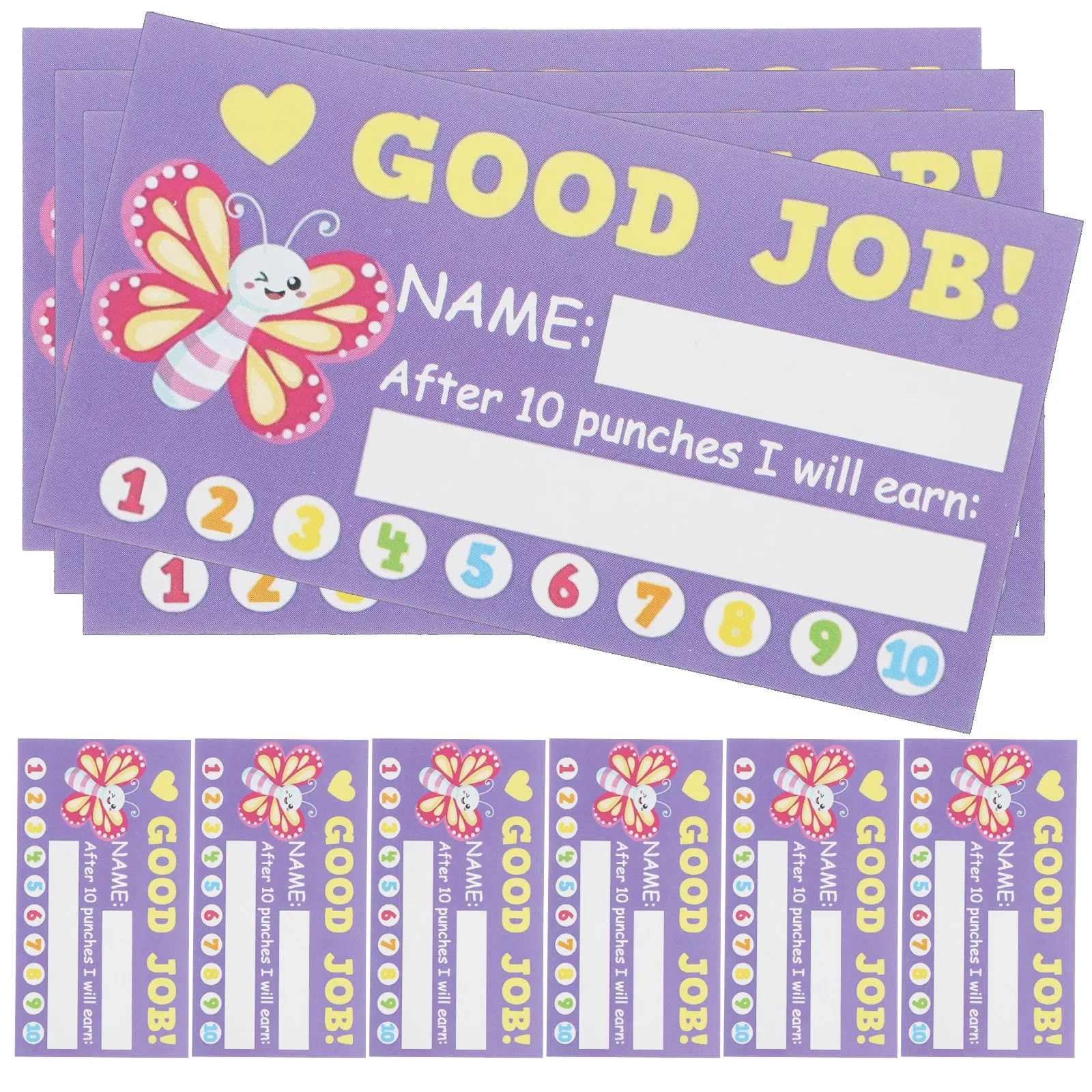 50 Sheets Reward Cards Behavior Punch Cards for Students Teachers Classroom Positive Behavior Incentive System
