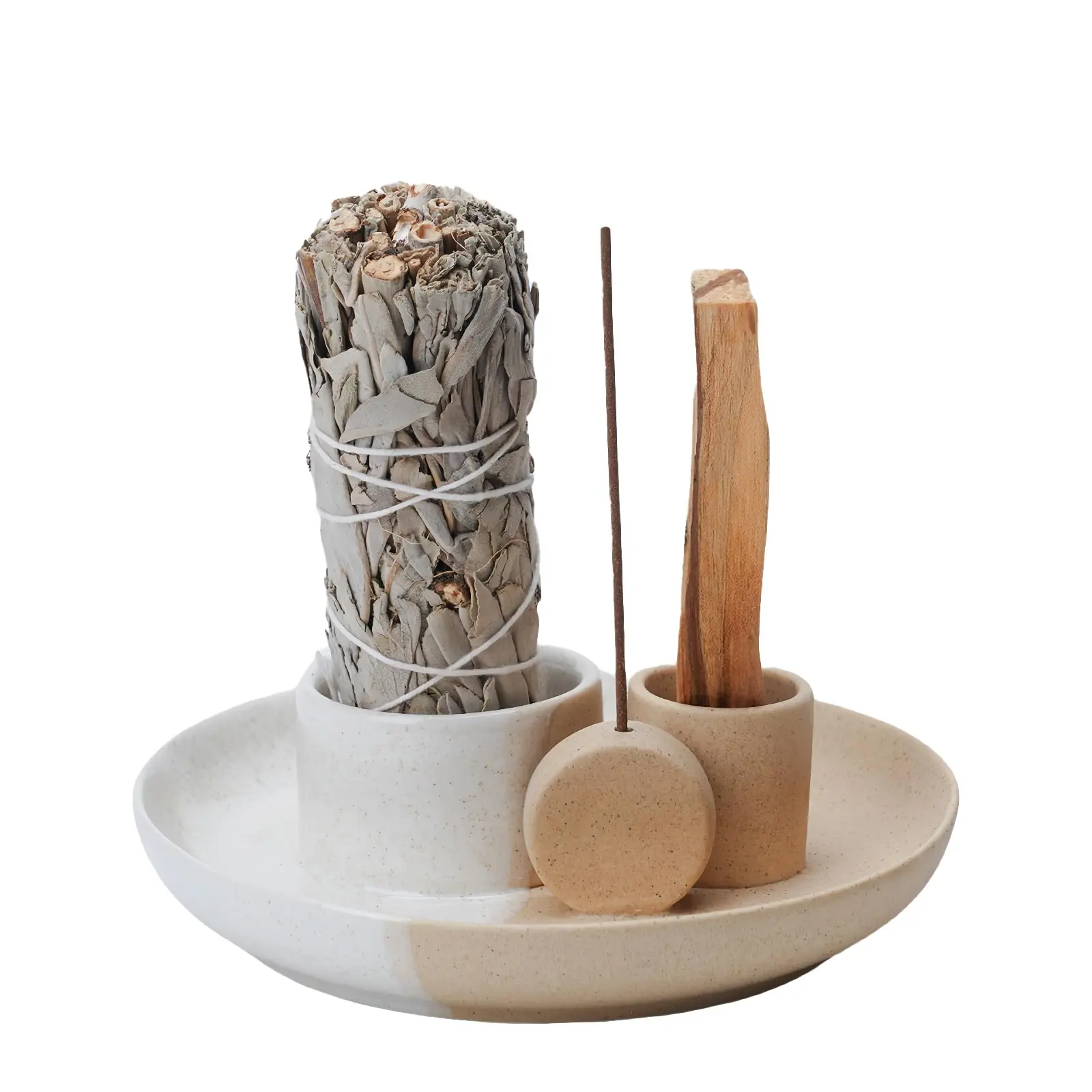 Three-In-One Holy Wood Incense Burner Aromatherapy Incense Holder Stand for Home Decor And Relaxation
