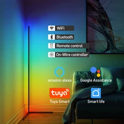 180 см RGBIC светодиодный торшер Smart APP пульт дистанционного управления современный угловой фоновый светильник атмосферный стоячий ночник домашний декор