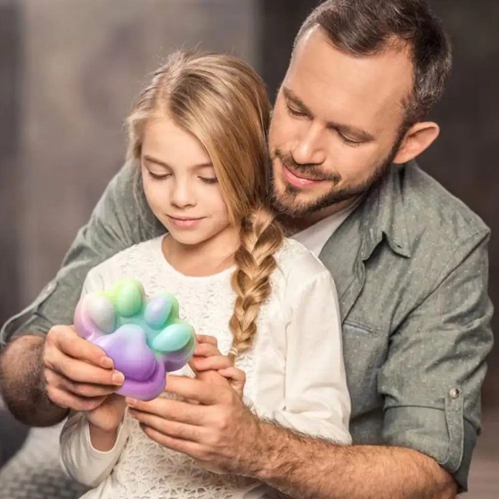 

Милая радужная градиентная игрушка-антистресс в виде кошачьей лапки, очень большая, медленно восстанавливающая форму, мультяшная игрушка-фиджет, мягкая игрушка-лапка для разминания, для детей