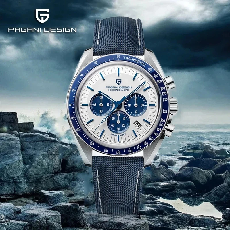 PAGANI DESIGN 2024 nuovo orologio al quarzo di lusso per uomo zaffiro data automatica 100M cronografo da uomo impermeabile Relogio Masculino