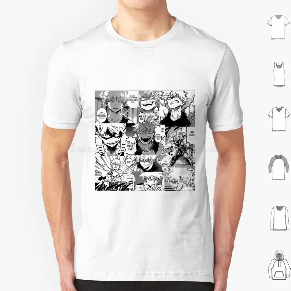 Katsuki Bakugo Manga Panel T Shirt Big Size 100% Cotton Bakugo Katsuki Katsuki Bakugo Anime Bnha Mha Bha Manga