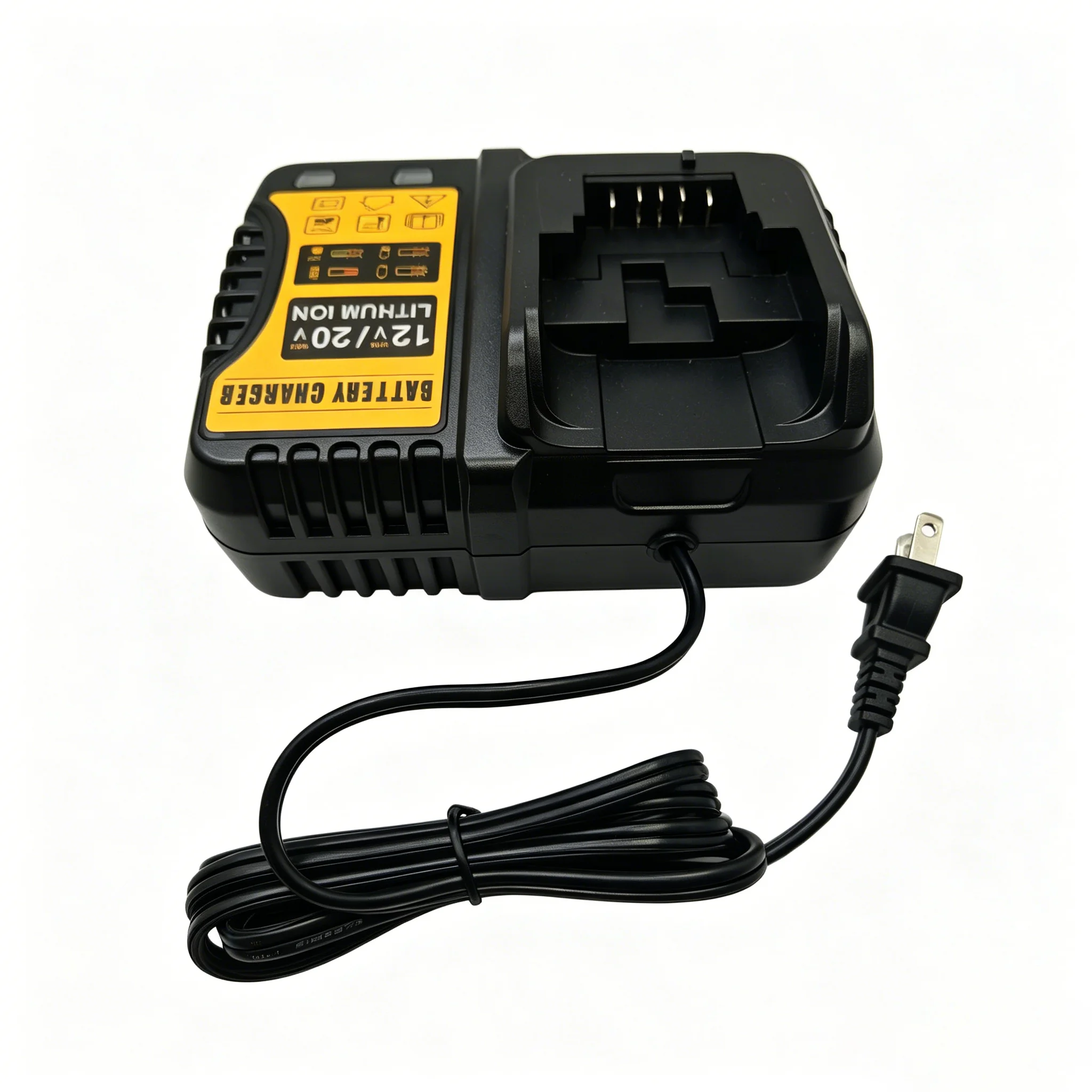 2A/3A Lithium-Ion Battery Charger for Dewalt 18V 20V DCB120,DCB107 DCB115 DCB206 DCB205 DCB204 Power Tool Charge (No Battery)