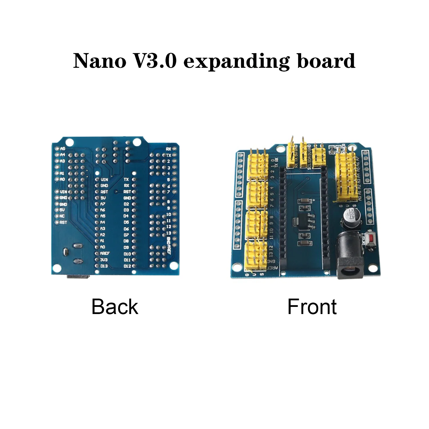 Arduino Nano V3.0 Shield Expansion Board Atmel ATmega328P  Nano 3.0 Development Board Nano IO Expansion Board For DIY/ Chassis