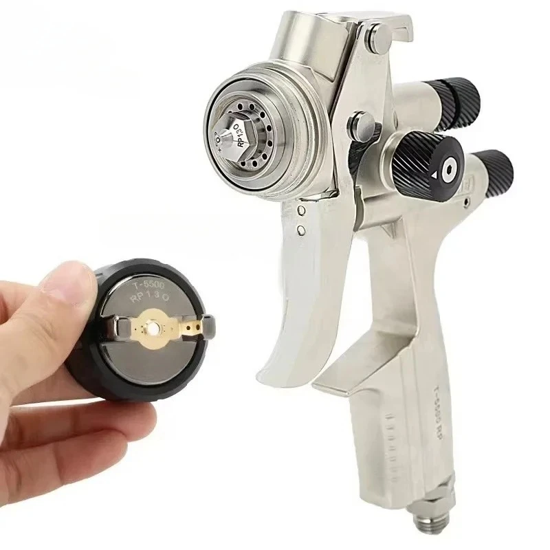 5500 HVLP Paint Spray Gun 1.3mm Nozzle High Atomization for Automotive Water Based Paint Air Spraying Painting Tool