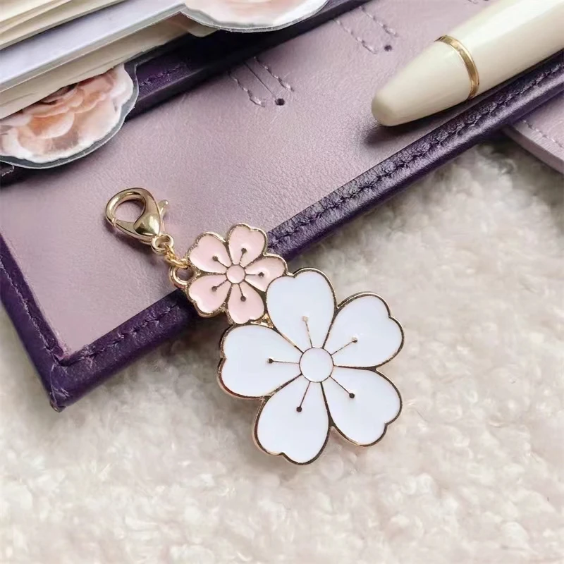 New Sakura zipper head for Journal Notebook Pearl Pendant Organizer Decoration Cute Planner Accessories