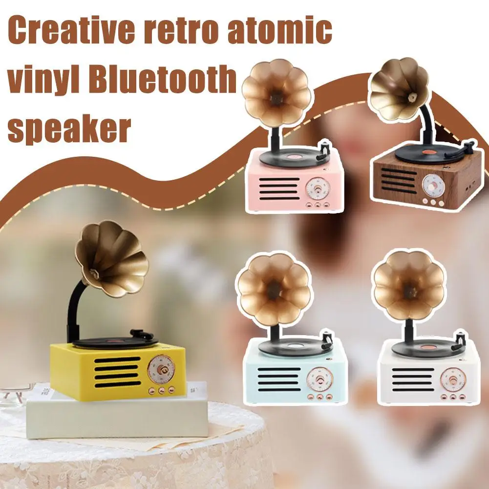 Retro Radio Portable Mini Fm Radio Bluetooth Speaker Vintage Tfcard/aux Support Er Mp3 Microphone Music Record Wit V9a2