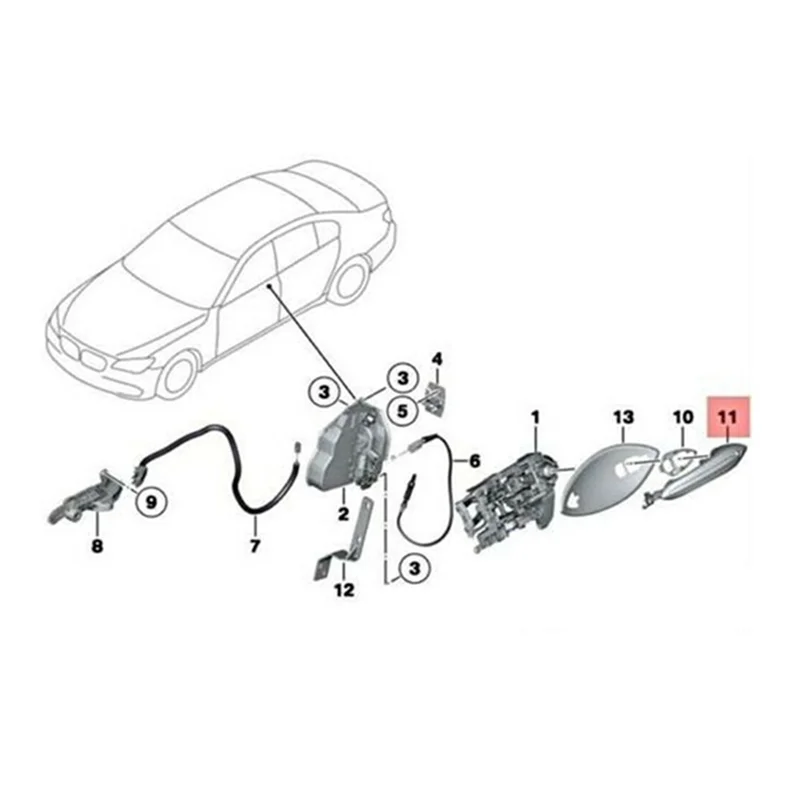 

Передняя левая и правая внешняя удобная дверная ручка Sp-Car для BMW 5 серии F18 GT F07 7 серии F02 51217231931 белые аксессуары