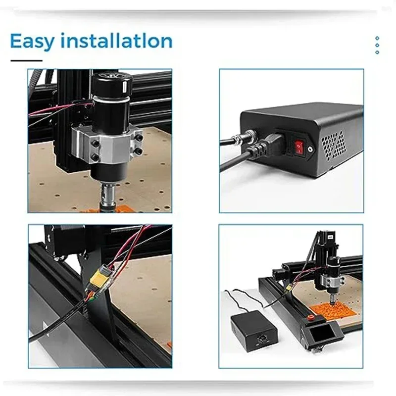 TWOTREES TTC450 CNC Router Milling Cutting Laser Engraver Spindle Motor Kit DIY for PCB PVC Metal Acrylic Laser Printer Working