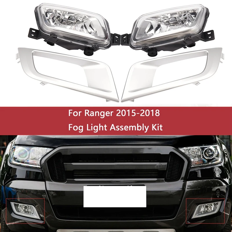 

Car Front Bumper Fog Light Lamp Assembly With Bulb Switch Wiring Kit For Ford Ranger 2015 2016 2017 2018