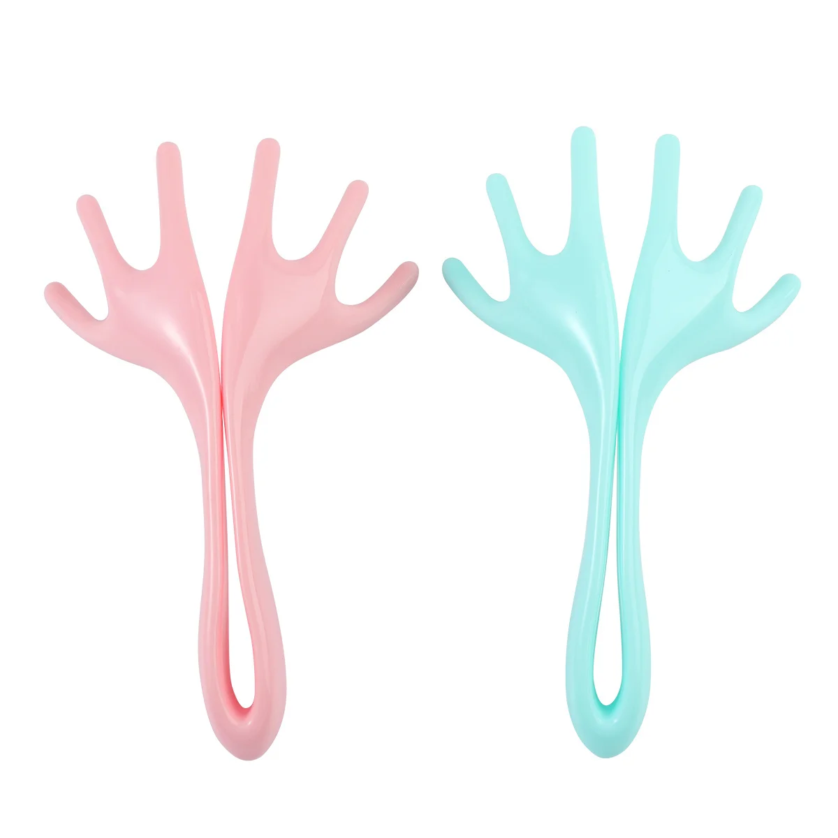 

2Pcs Ergonomic Handheld Head Massager Six-Finger Design for Full Body Muscle Exercise Deep Relaxation Portable Hair Scalp
