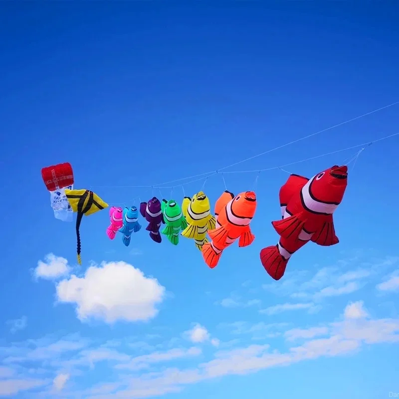 

Free Shipping fish kites flying kites pendant kites windsocks outdoor fun toys kite line inflatable toys wind power paragliding