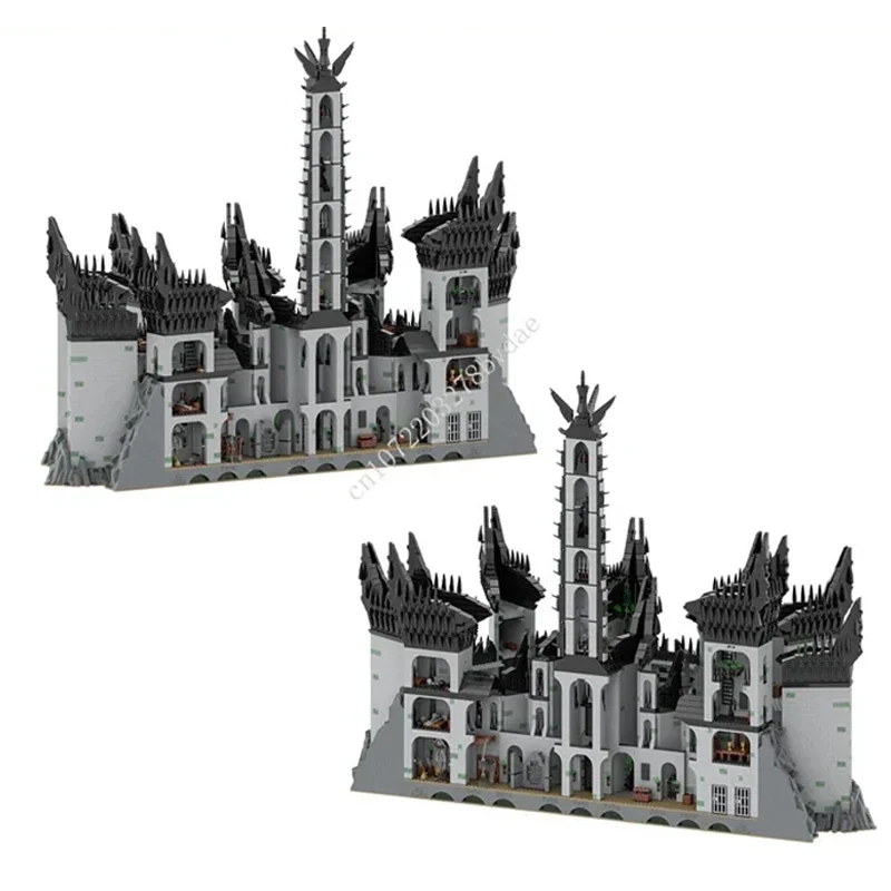 MOC-84124 autorizado, 14045 Uds. + serie de películas de partículas pequeñas, Kit de Minas Morgul, juguete de montaje para niños, regalos de Navidad para niños de edades
