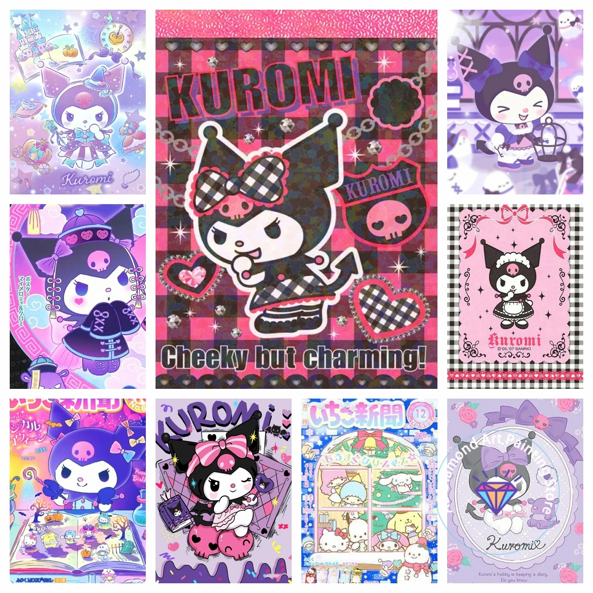 

Набор алмазной живописи Kuromi с героями мультфильмов 5D DIY Алмазная вышивка крестиком ручная работа художественный подарок ремесла украшение дома